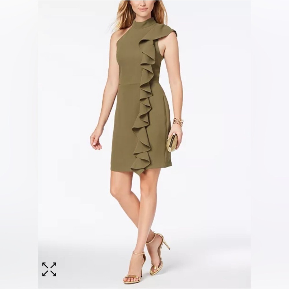 🙋‍♀️💁‍♀️Adelyn Rae black One Shoulder Ruffled Cocktail Dress - Picture 5 of 6